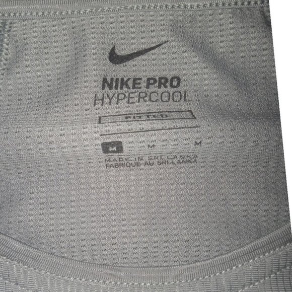 MEN'S NIKE PRO HYPERCOOL FITTED Shirt small grey - Picture 9 of 11